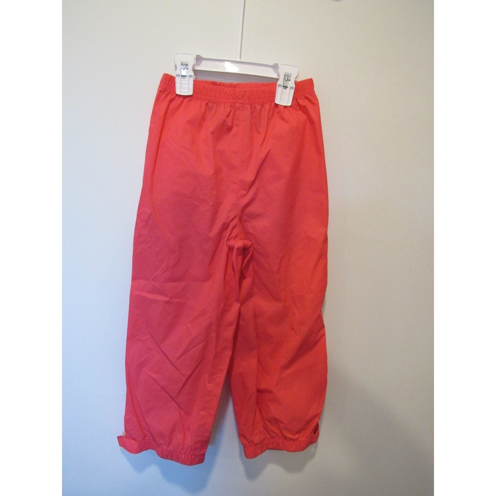 LL Bean Kids Rain Pants Pink Nylon Waterproof Shell Size 5-6 233158